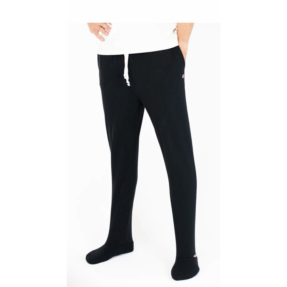 Feejays‎ Footed Sweatpants With Feet Size Medium Black Lounge Cozy Pants